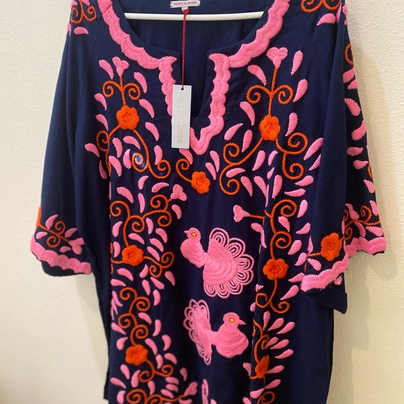 Afghan by Francis Valentines in a size 16 new with tags beautiful embroidery